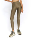 Olive Seamless Alloy Leggings