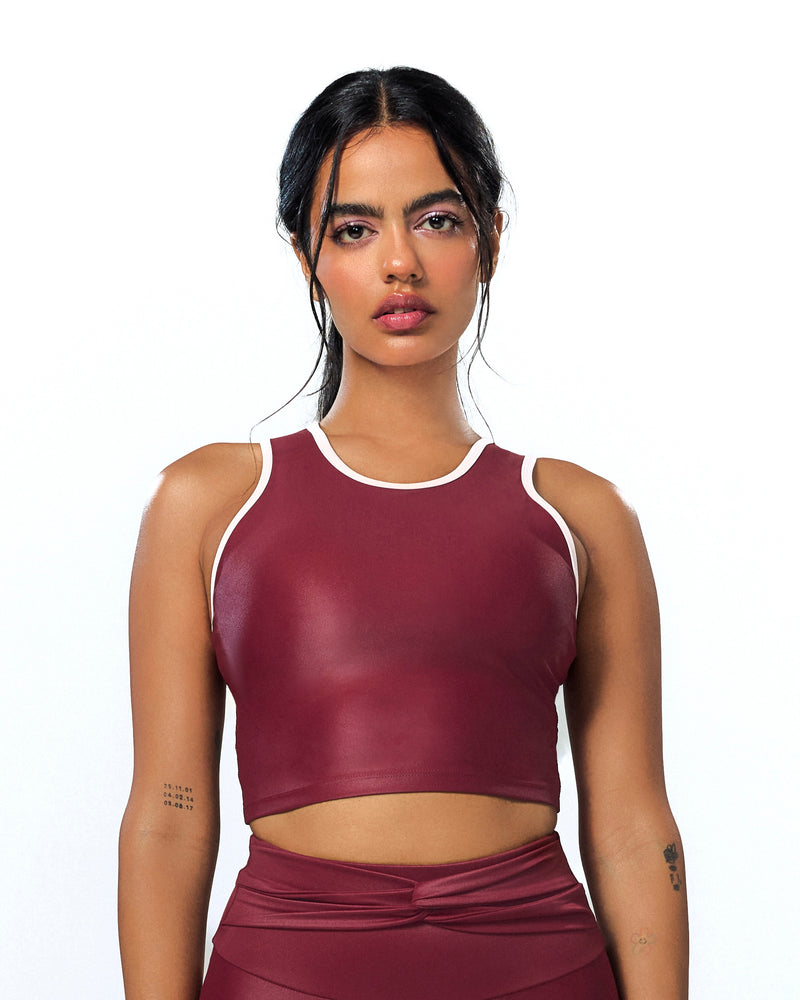 Serene Bra-Tank in Ruby