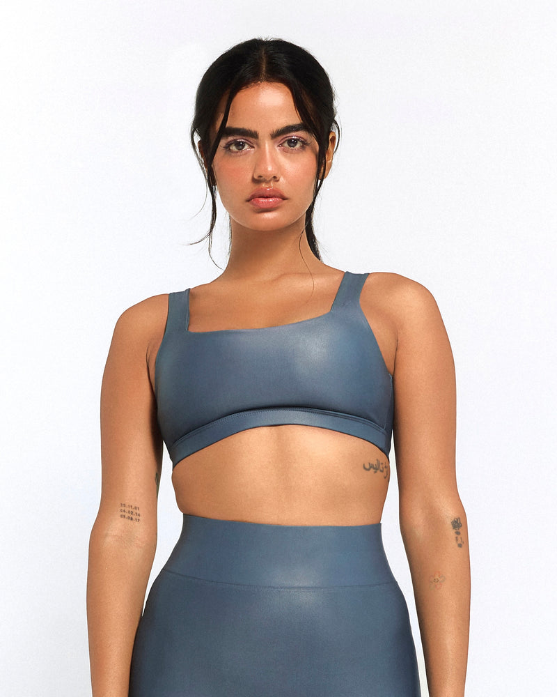 Open Back Sports Bra in Mist