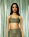 Flo Gloss Bra in Olive