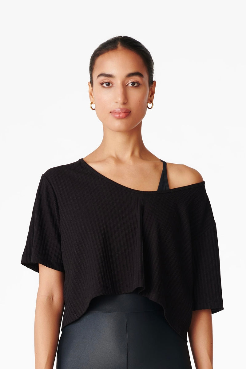 Onyx Effortless Cropped Tee