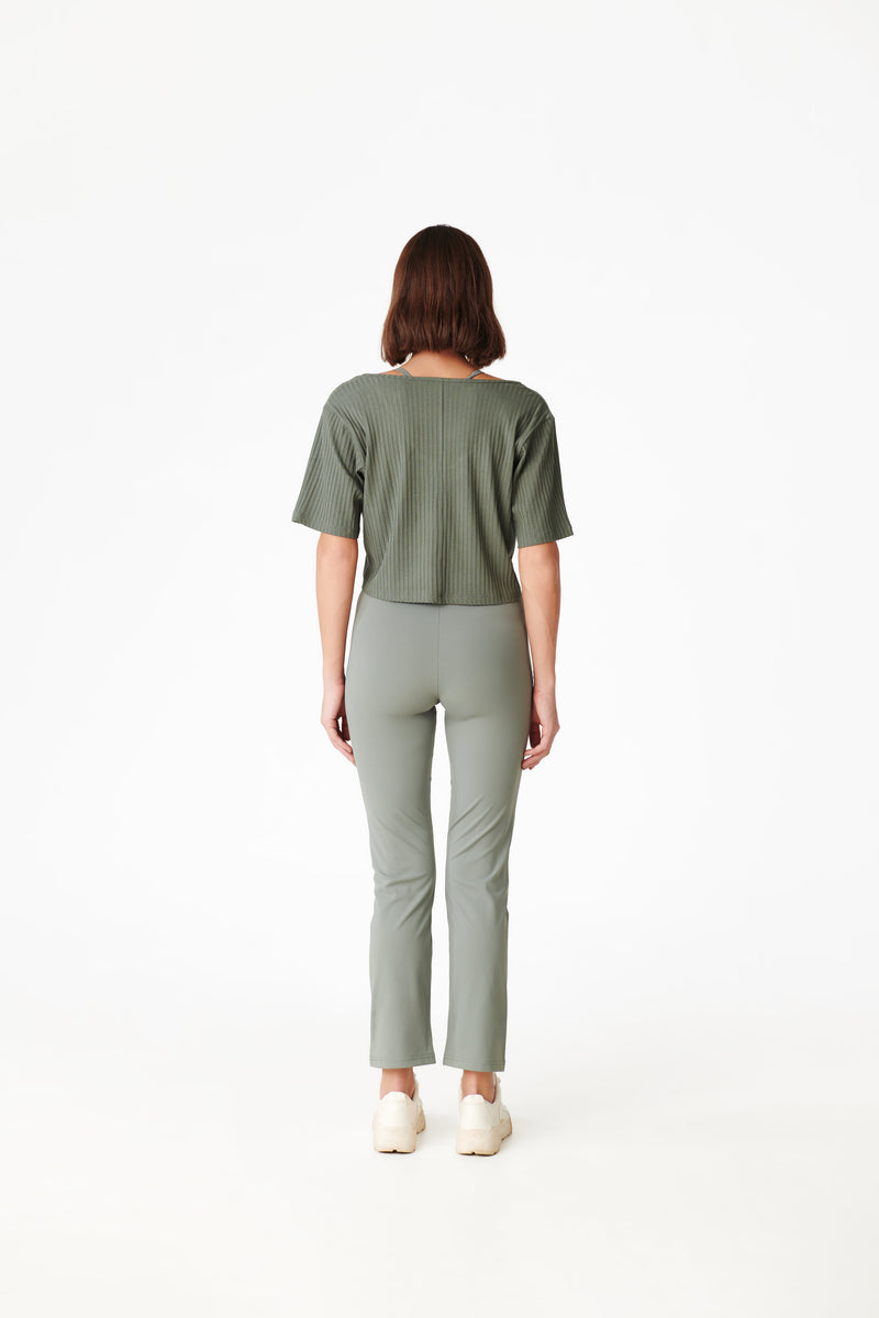 Sage Effortless Cropped Tee