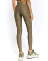 Olive Seamless Alloy Leggings