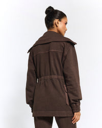 Mocha Washed Longline Jacket