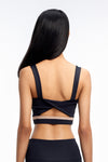 Onyx Twist-Back Bra