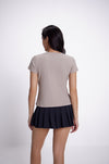 Aerial Rib Tee in Beige