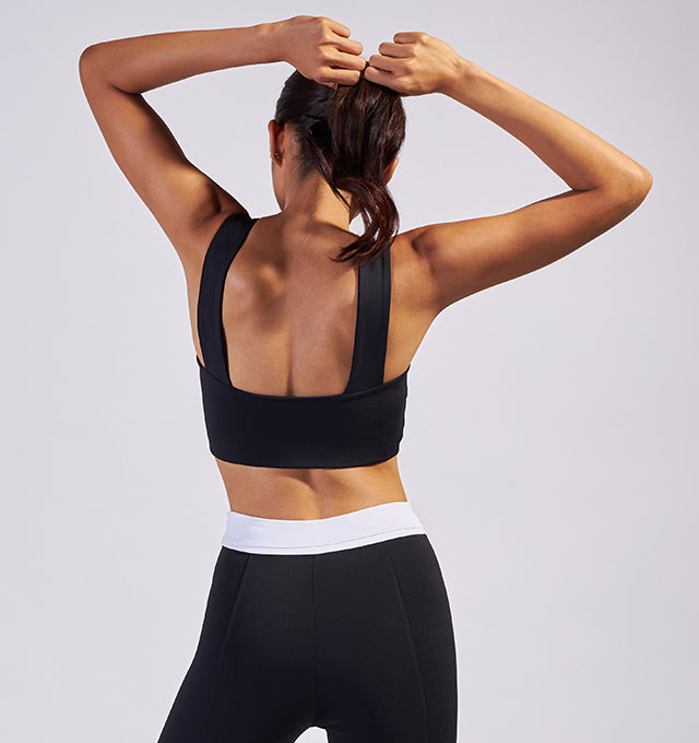 Barre Crossover Bra in Azure – Pace Active